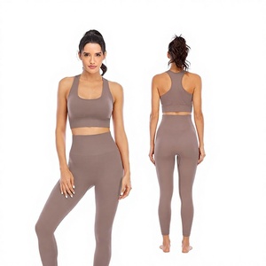 Ensemble de sport pour femme : Leggings sculptants premium taille haute effet ventre plat et brassière de sport à bretelles réglables pour fitness, yoga et course à pied - Product Image 1