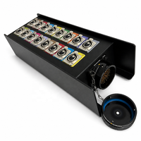 Splitter Audio XLR 16 Saluran 16 Arah 54-Pin Stage Box dengan Konektor Audio XLR Quick Connect Fans