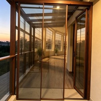 Porte battante moderne en aluminium à double vitrage certifiée UAS ALUFRONT, finition étanche, pour entrée, salon, couloir