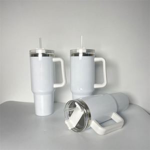 RTS - Juego de 25 Vasos Térmicos de Acero Inoxidable para Sublimación, 40 oz, con Asa, Blancos, para Café, Agua, Viajes - Product Image 3