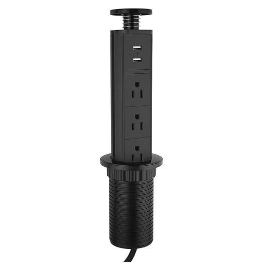 Pop up Outlet Socket Recessed Retractable Power Strip Charging Station