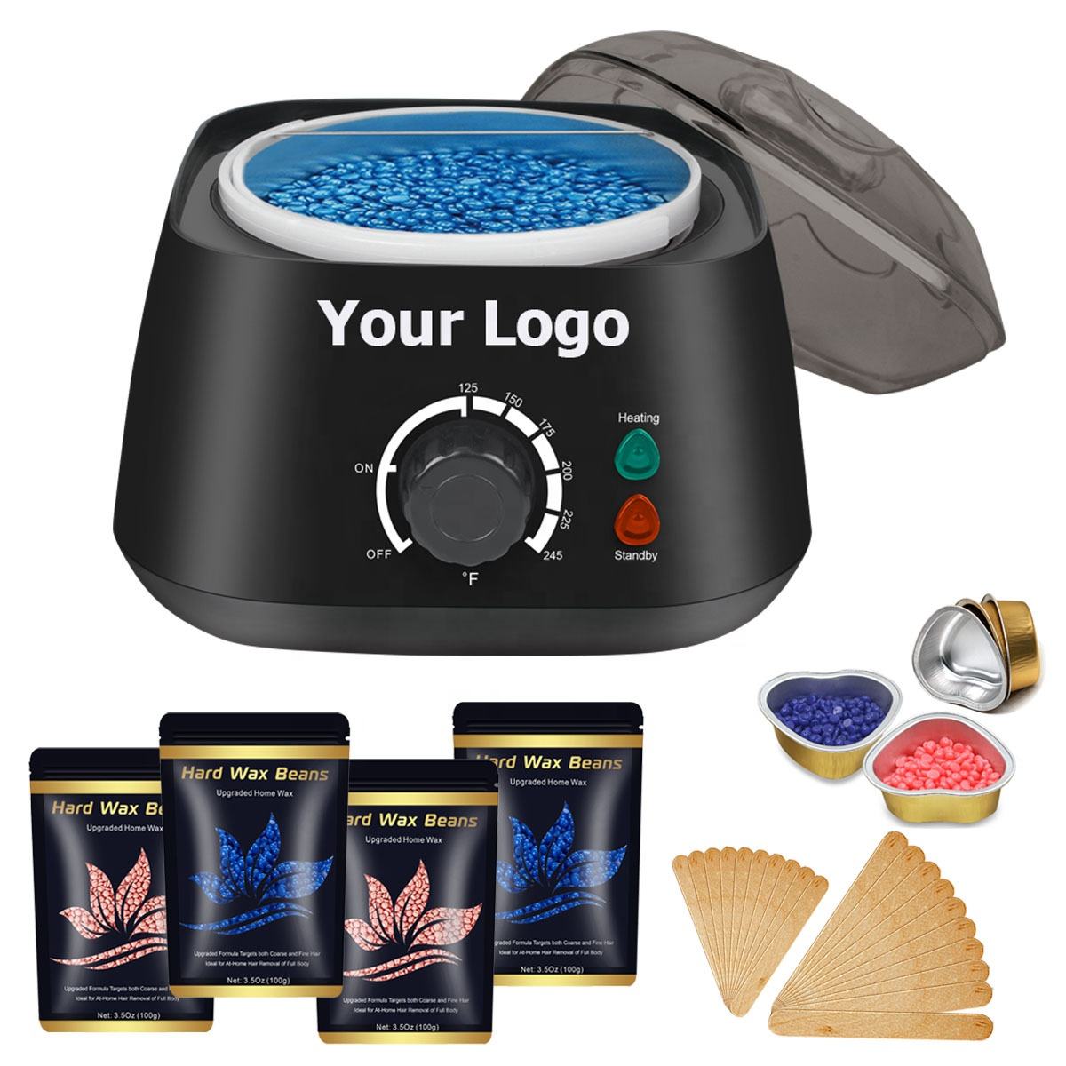 High Quality Wholesale Home Salon Waxing Kit Wax BeansBead Heating Machine  Paraffin Epilator Wax Heater Hair Removal Machine