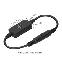 Hooanke Fabricant Direct : Variateur à Bouton Poussoir Standard Américain 12-24V avec Mémoire, Sans Scintillement pour Bandes LED
