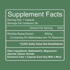 Capsules de Rhodiola Rosea à Marque Blanche OEM – Extrait Naturel de Plantes en Poudre pour Nourrir le Foie des Adultes - Product Image 2