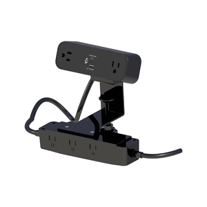 Tira de alimentación de doble propósito de 1875W, enchufe de extensión de cobre, montaje de <span class=keywords><strong>abrazadera</strong></span>, instalación debajo del escritorio, PD65W, enchufes de carga rápida de USB-C - Product Image 5
