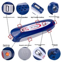 Détecteur de devises portable mini rechargeable DP323BE avec écran LED en plastique, lumière infrarouge violette et grande tête magnétique double usage