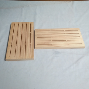 Porte-cartes de visite horizontal boucle d'oreille présentoirs en bois rustique anneau bijoux organisateur plateau pour salon de table - Product Image 4