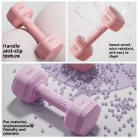 Haltères Portzon durables, 10 couleurs, 10 lb, anti-roulement, tête carrée, poids pour la musculation à domicile, exercices pour les bras et le corps