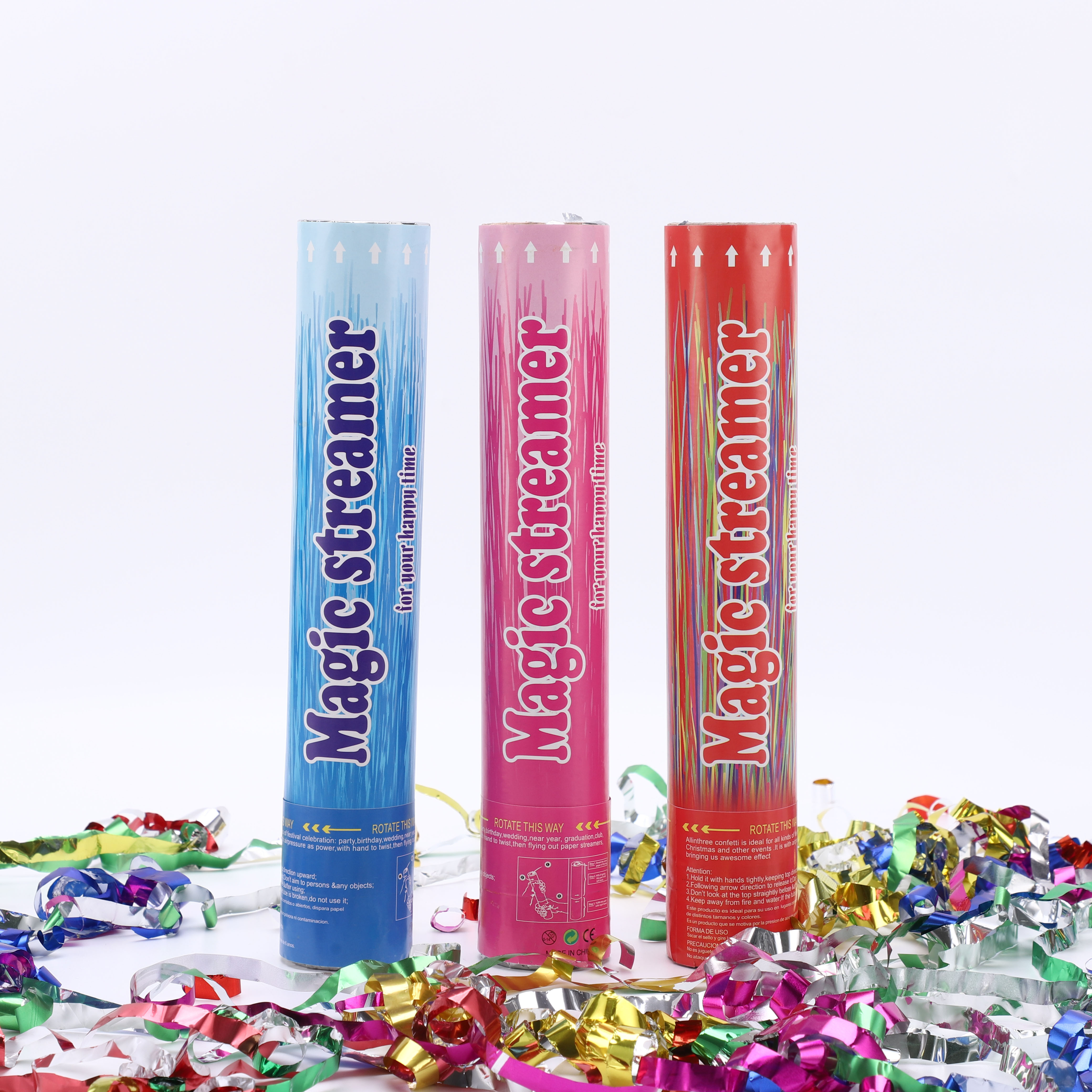 3m Color Bar Magic Streamer, Throw Party Streamers & Confetti, Party Decorationscrepe Streamers