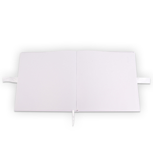Custom Hot Stamping Gold Printing Hardcover White <strong>Personalised</strong> <strong>Wedding</strong> <strong>Guest</strong> <strong>Book</strong> With Ribbon - Product Image 6