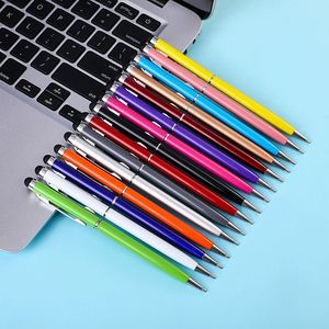 قلم ستايلس سعوي عالمي 2 في 1 للترويج الإلكتروني، متوافق مع شاشات اللمس للهواتف والأجهزة اللوحية، أسود، هدايا ترحيبية - Product Image 2