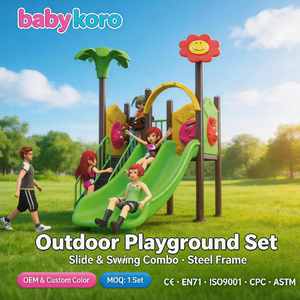 Tobogán Infantil para Jardín, Certificado CE, Ecológico, Estilo Nórdico, Protección UV, Plástico y Metal, para Niños, para Exteriores - Product Image 1