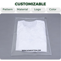 Emballage de colis biodégradable certifié PLA PBAT GRS, sacs à fermeture éclair personnalisés pour vêtements, emballage imprimé coulissant imperméable pour vêtements
