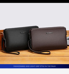 Sac à <span class=keywords><strong>main</strong></span> décontracté tendance pour <span class=keywords><strong>homme</strong></span> en PU souple avec verrouillage sécurisé par empreinte digitale - Product Image 1