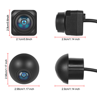 Podofo 360 Caméra Panoramique 1080P Image Couleur 2D/3D Vue Gauche Droite Avant Arrière Caméras pour Autoradio Électronique Étanche