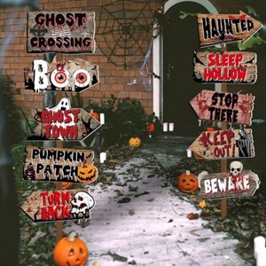 Décorations de jardin directionnelles effrayantes pour Halloween avec toiles d'araignées en PP, découpées sur mesure pour les fêtes d'Halloween - Product Image 5