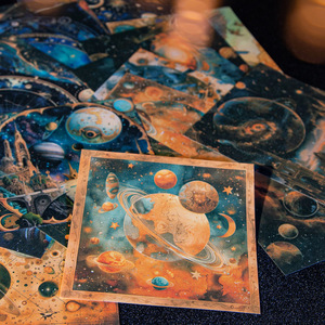 30 pcs/pack Matériel Papier Étoile Fantasy Série Phase de Lune Thème Manuel DIY Décoration Soulignement - Product Image 4