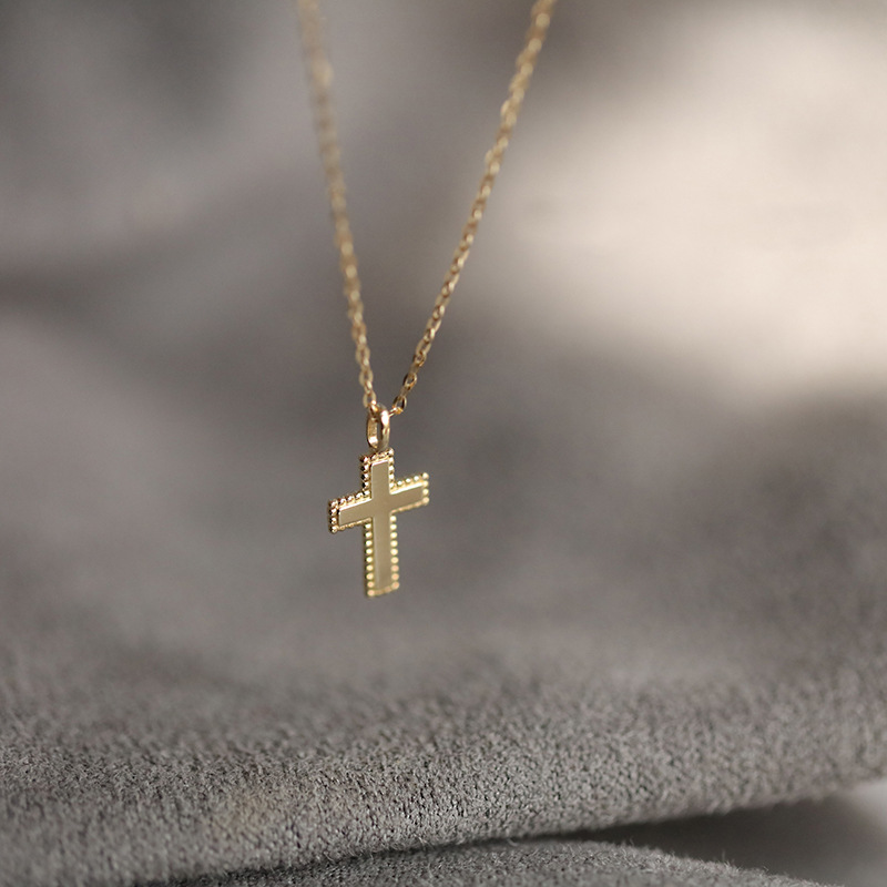 chain pendant gold vermeil cross
