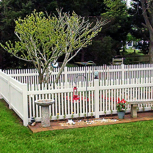 Clôture moderne blanche Longjie, prix direct d'usine, utilisée pour le jardin, facile à assembler, clôture en PVC à piquets - Product Image 3