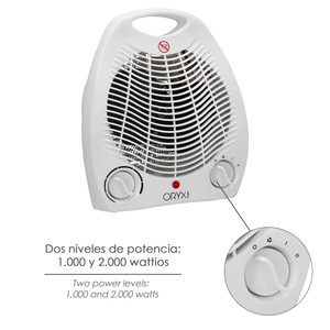 Termoventilatore ovale 1000 / 2000 Watt. - Product Image 5
