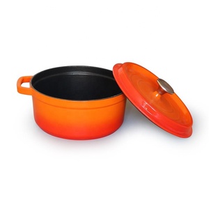Four hollandais <span class=keywords><strong>en</strong></span> <span class=keywords><strong>fonte</strong></span> de haute qualité avec motif rond <span class=keywords><strong>en</strong></span> émail <span class=keywords><strong>pour</strong></span> une utilisation à <span class=keywords><strong>induction</strong></span> soupe ragoût casserole 1.6L 2.3kg - Product Image 3
