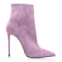 Bottines Personnalisées Femme 2025 à Bout Pointu, Design Daim PU, Chaussures d'Hiver avec Dessus Imperméable et Semelle Caoutchouc pour la Saison d'Automne