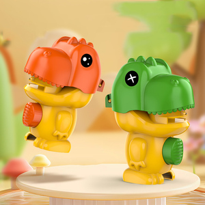 Yeni tasarım çocuklar karikatür hayvan uzun menzilli çekim oyunu plastik 2 renk karıştırma dinozor Gun seti eğitici oyuncaklar - Product Image 5