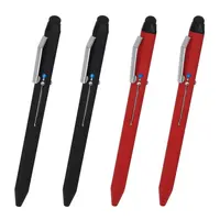 Soft Touch 6 Zijden Pen Stylus Met Custom Logo 4 In1 Multi Kleur Pen 4 Kleur Balpen