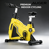 Bicicleta de Ciclismo Estacionaria AUGER de Uso Comercial para Interiores, Bicicleta de Spinning Resistente para Gimnasio y Estudio de Fitness OEM