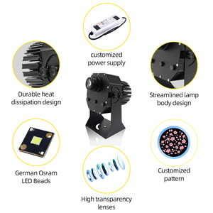 <span class=keywords><strong>Projecteur</strong></span> publicitaire rotatif à quatre chiffres, lumière extérieure IP65 étanche, panneau de signalisation au sol, <span class=keywords><strong>projecteur</strong></span> de logo Gobo personnalisé - Product Image 3