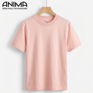 Camiseta ANIMA de Verano para Hombre, Talla Grande, 100% Algodón Peinado, 230g, Color Sólido, con Logo Personalizado, Hombros Caídos - Product Image 1
