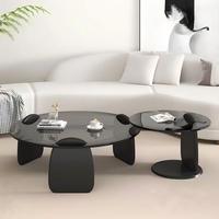 Table basse en verre trempé moderne et créative Modhomi, ensemble de tables d'appoint de luxe pour petit salon ou canapé