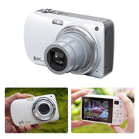 Cámara Compacta 8K Ultra HD con Resolución de 88MP, Pantalla Táctil, Flash LED, Vlogging, WIFI, Zoom Óptico 7X, Cámara Frontal/Trasera Dual