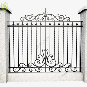 Valla de hierro forjado para decoración de pared, cercas de acero hechas en china para el jardín y exteriores
