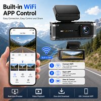 Vente directe usine : Caméra embarquée 4K double objectif avec vision nocturne, enregistrement en boucle, contrôle par application, capteur G, mode stationnement et Wi-Fi intégré