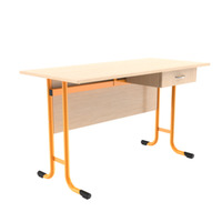 Bureau d'ordinateur de style moderne pour l'école, bureau d'enseignant avec tiroir à 3 niveaux