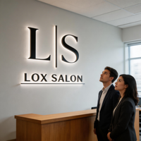 Letrero Luminoso LED, Logotipo Acrílico, Letras de Acero Inoxidable, Letrero 3D con Retroiluminación, Letras Metálicas de Canal, Letrero Acrílico para Negocios, Logotipo