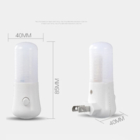 Lampes de nuit à prise EU/US, lumière LED de nuit, interrupteur à bouton poussoir, lampe de chevet pour chambre à coucher, lampe de couloir pour chambre de bébé, décoration murale, lampe à prise murale