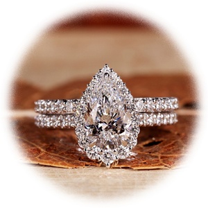 Gia IGI chứng nhận hpht cvd Lab Grown tạo ra Kim Cương 14k 18K vàng rắn đính hôn Nhẫn cưới cho phụ nữ người đàn ông cho Bridal - Product Image 1