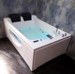 Moderna Bañera de Hidromasaje Doble de Acrílico <span class=keywords><strong>para</strong></span> el Hogar, <span class=keywords><strong>Spa</strong></span> <span class=keywords><strong>para</strong></span> <span class=keywords><strong>Parejas</strong></span>, Diseño Ergonómico, Masaje de Burbujas, Relajación, Comodidad, Uso en el Baño - Product Image 6