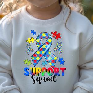 T-shirt de soutien à la sensibilisation à l'autisme avec impression par transfert thermique DTF <span class=keywords><strong>en</strong></span> gros - Product Image 4