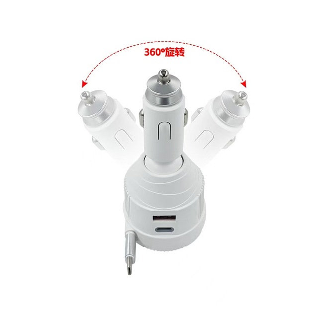 Customize Car Charger 65W Usb a Type c 2 Ports Fast Charging with Over Current Protective Cigar Jack Phone Charger
