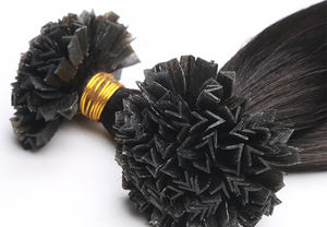 Wholesale Vietnamese Virgin Human <b>Hair</b> Extension Remy Vietnamese V Tip <b>Hair</b> #1 <b>Color</b> 18 Inches <b>Hair</b> Extension - Product Image 2