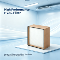 Filtre à air HEPA H13 99,95 % haute efficacité, plissé serré, mini-plissé, filtre en boîte, cadre MDF, pour salle blanche, CVC, AHU, neuf