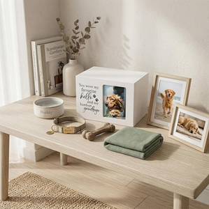 Urnas Blancas para Mascotas, Caja <span class=keywords><strong>de</strong></span> Recuerdo para Cenizas <span class=keywords><strong>de</strong></span> Mascotas con <span class=keywords><strong>Marco</strong></span> para <span class=keywords><strong>Fotos</strong></span>, Regalo Conmemorativo para Perros y Gatos - Product Image 6