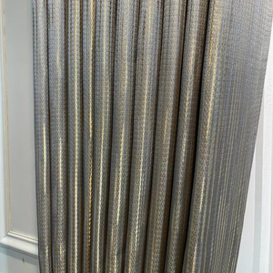 Độ chính xác cao kết cấu nhỏ rèm che sợi vàng thẳng đứng Jacquard hiện đại đơn giản ánh sáng vàng sang trọng màu sâm banh - Product Image 1