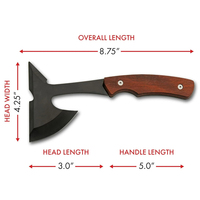 Hache légère Bochen Diamond avec manche en bois, gravée au laser, pour bricolage, camping, chasse, survie en extérieur, avec pochette en nylon – Cadeau idéal
