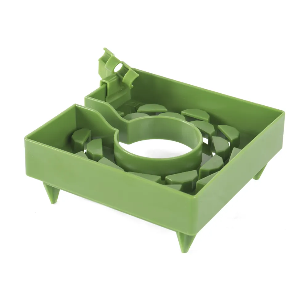 Оптовая продажа, Гидропонные зеленые квадратные пластиковые 4-дюймовые колпачки для выращивания каменной шерсти
