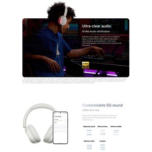 Audífonos REDMI Neo Inalámbricos con Cancelación de Ruido Activa 5.4, Sonido de Alta Fidelidad, Control Táctil, Carga Tipo C, Audífonos para Audiófilos, Blanco y Negro - Product Image 6