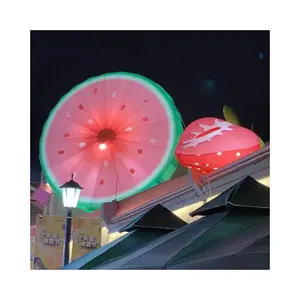 Impressão completa enorme grande grande inflável melancia modelo para explodir frutas vegetais publicidade promoção modelo